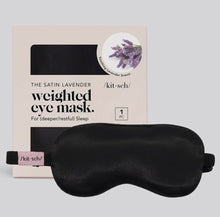 Load image into Gallery viewer, Lavender Weighted Satin Eye Mask
